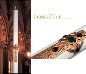 Cross of Erin Eximious Paschal Candles, Plain End